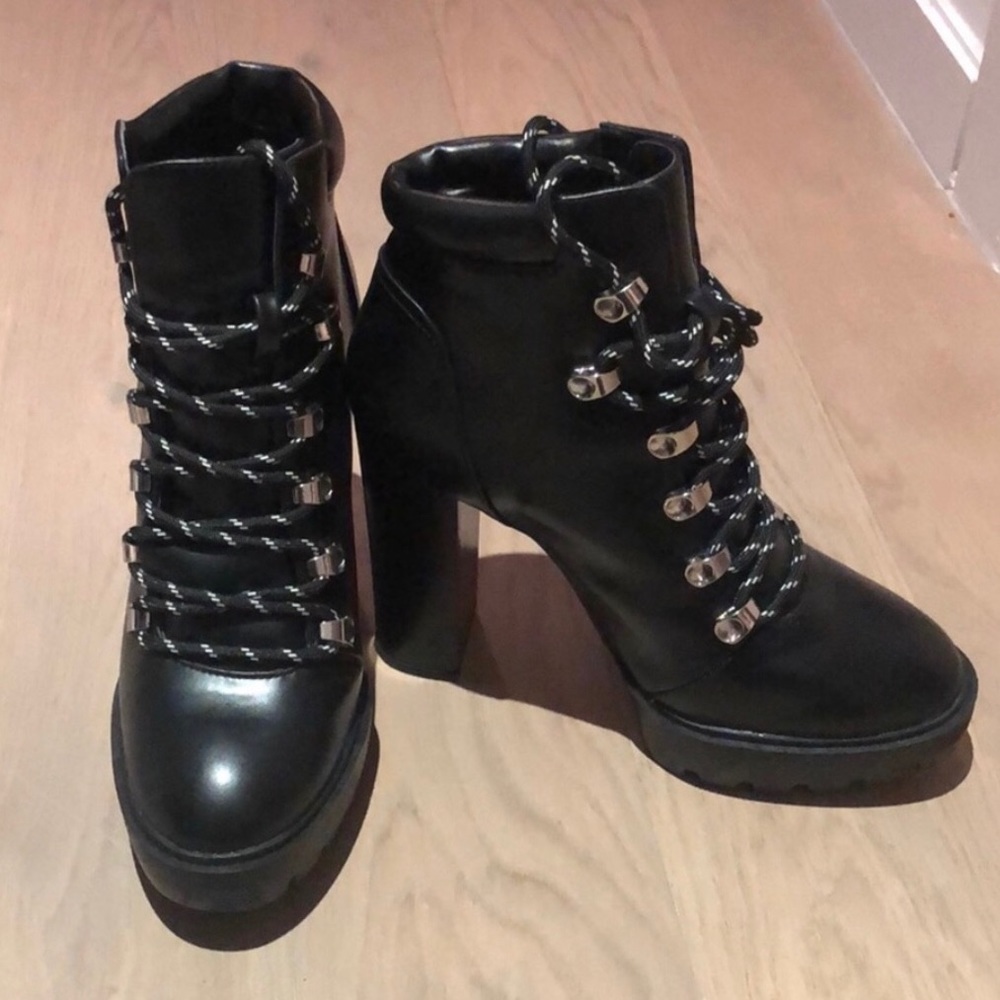 Zara lace up combat boots